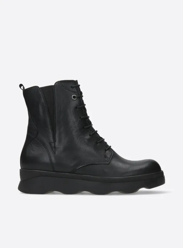 Wolky Akita - Leder schwarz Stiefel für damen