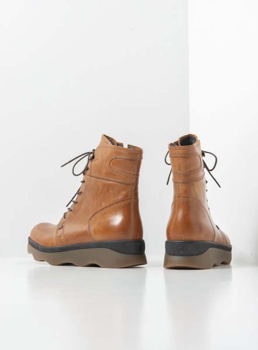 Wolky Schnürstiefeletten 02982 Destiny HV 30430 Leder cognac