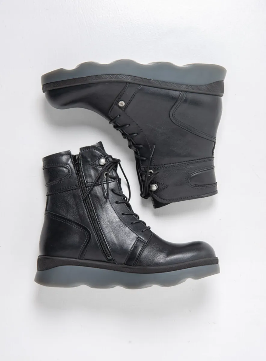Wolky Schnürstiefeletten 02982 Destiny HV 38000 Leder schwarz