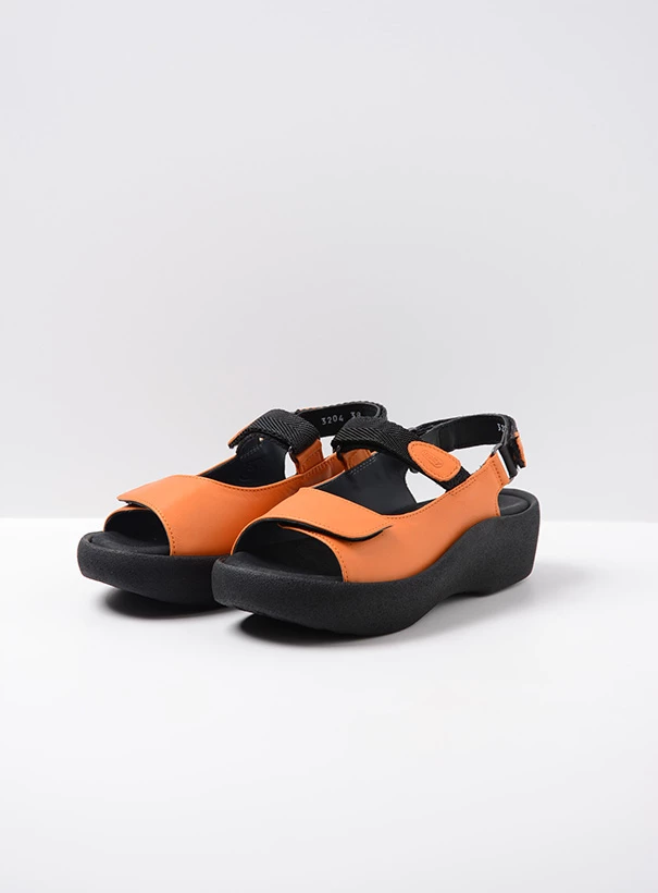 wolky sandalen 03204 jewel 34550 leder orange front