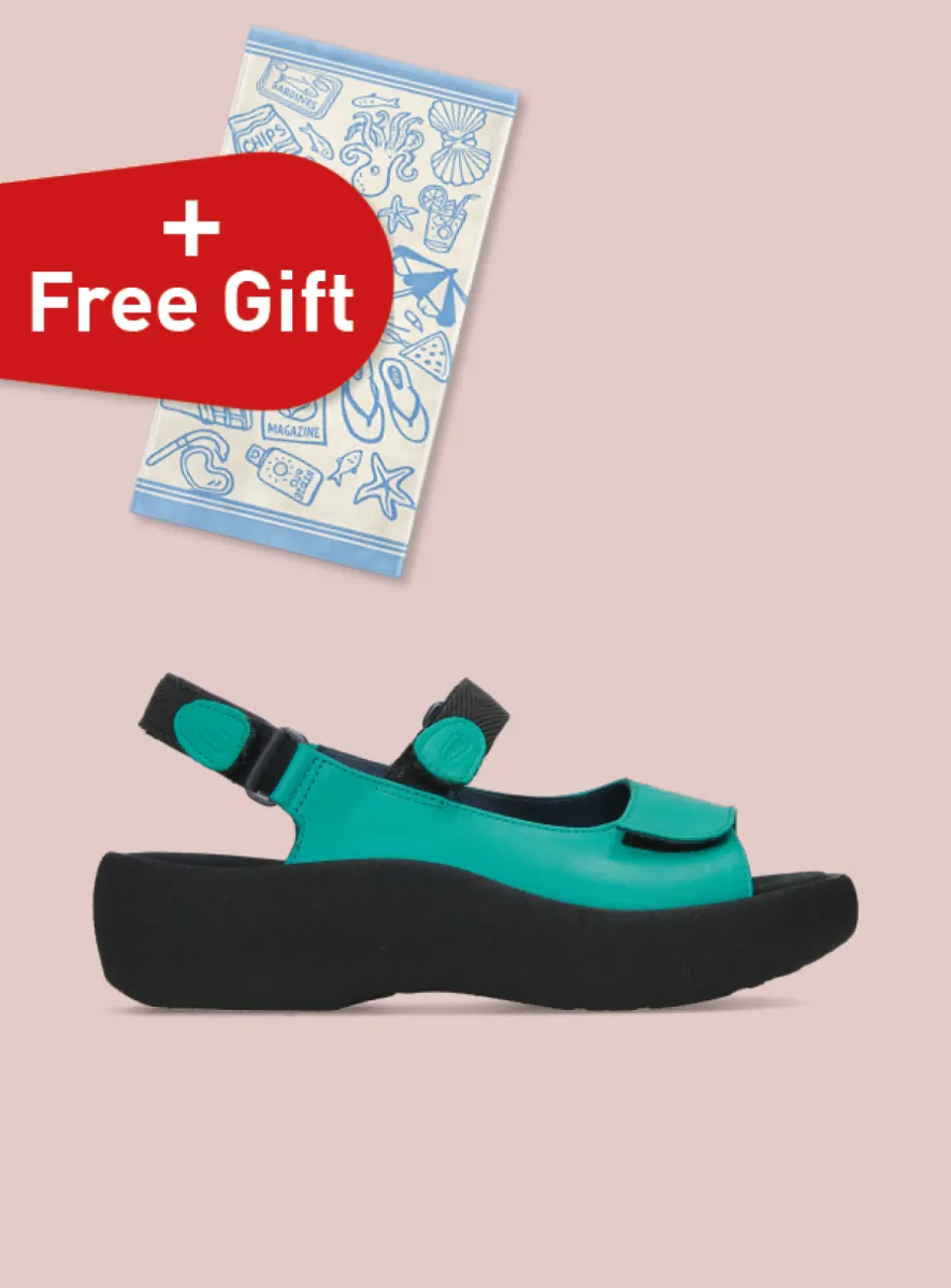 Wolky Jewel - Leder türkis Sandalen für damen