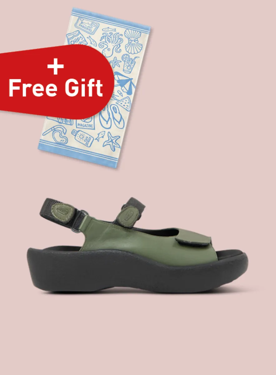 Wolky Jewel - Leder salbeigrün Sandalen für damen