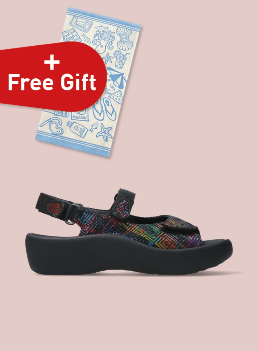 Wolky Jewel - Leder multi schwarz Sandalen für damen