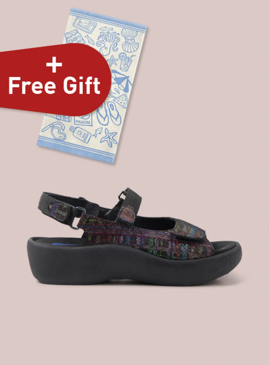 Wolky Jewel - Leder schwarz multi Sandalen für damen