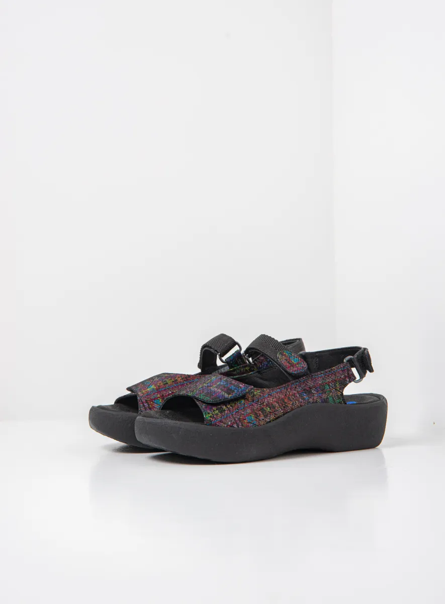 Wolky Jewel - Leder schwarz multi Sandalen für damen