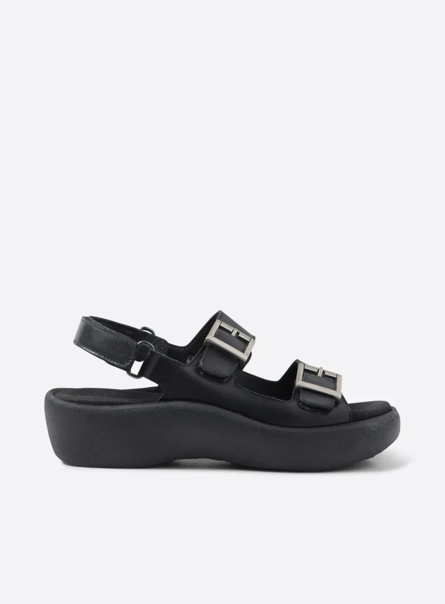 Wolky Fortune - Leder schwarz Sandalen für damen