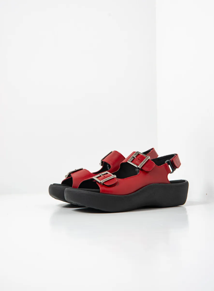 Wolky Fortune - Leder rot Sandalen für damen
