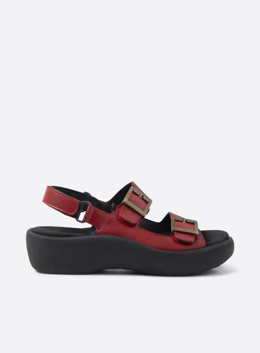 Wolky Fortune - Leder rot Sandalen für damen