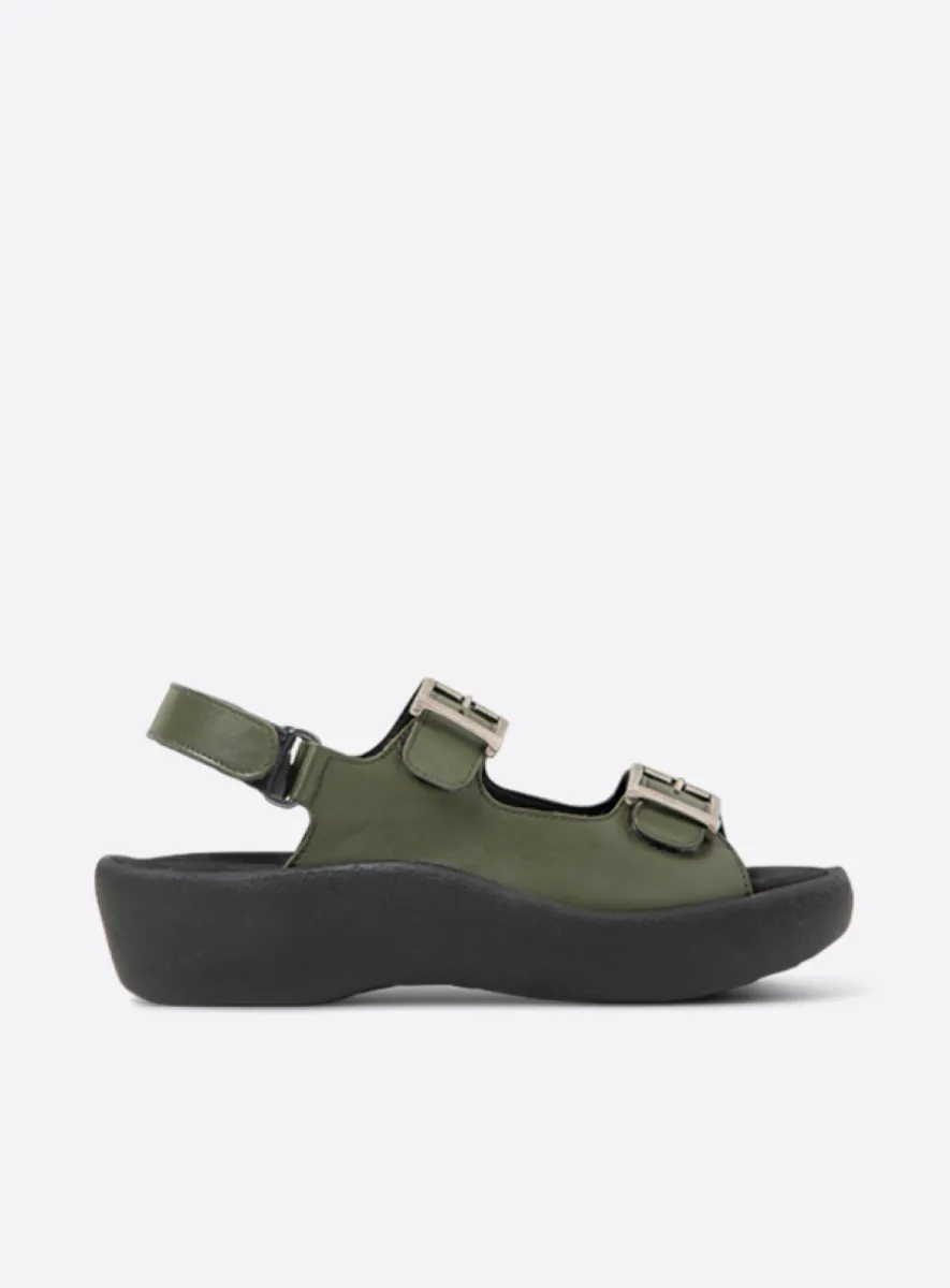 Wolky Fortune - Leder salbeigrün Sandalen für damen