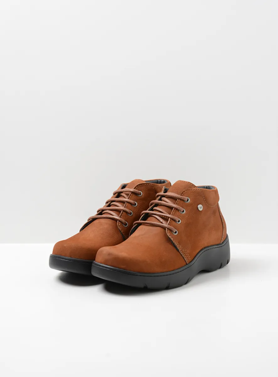Wolky Tarda WR - Nubukleder cognac Schnürschuhe für damen