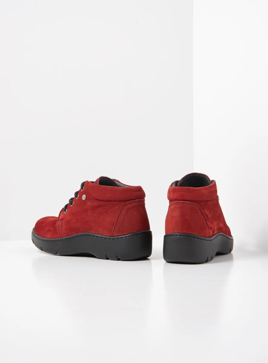 Wolky TardaWR - Nubukleder kirschrot Schnürschuhe für damen