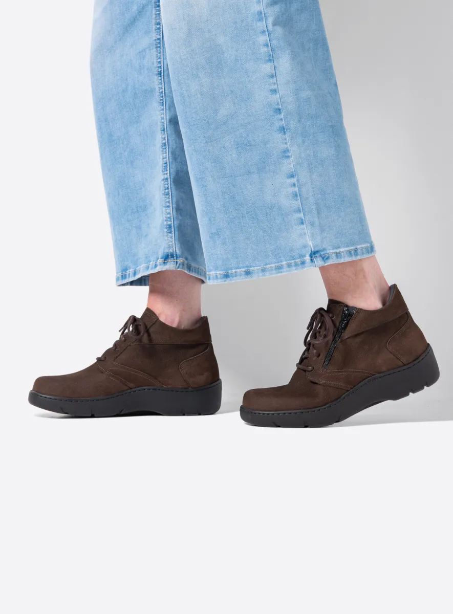 Wolky Schnürschuhe 03257 Annemarie 10300 Nubukleder braun