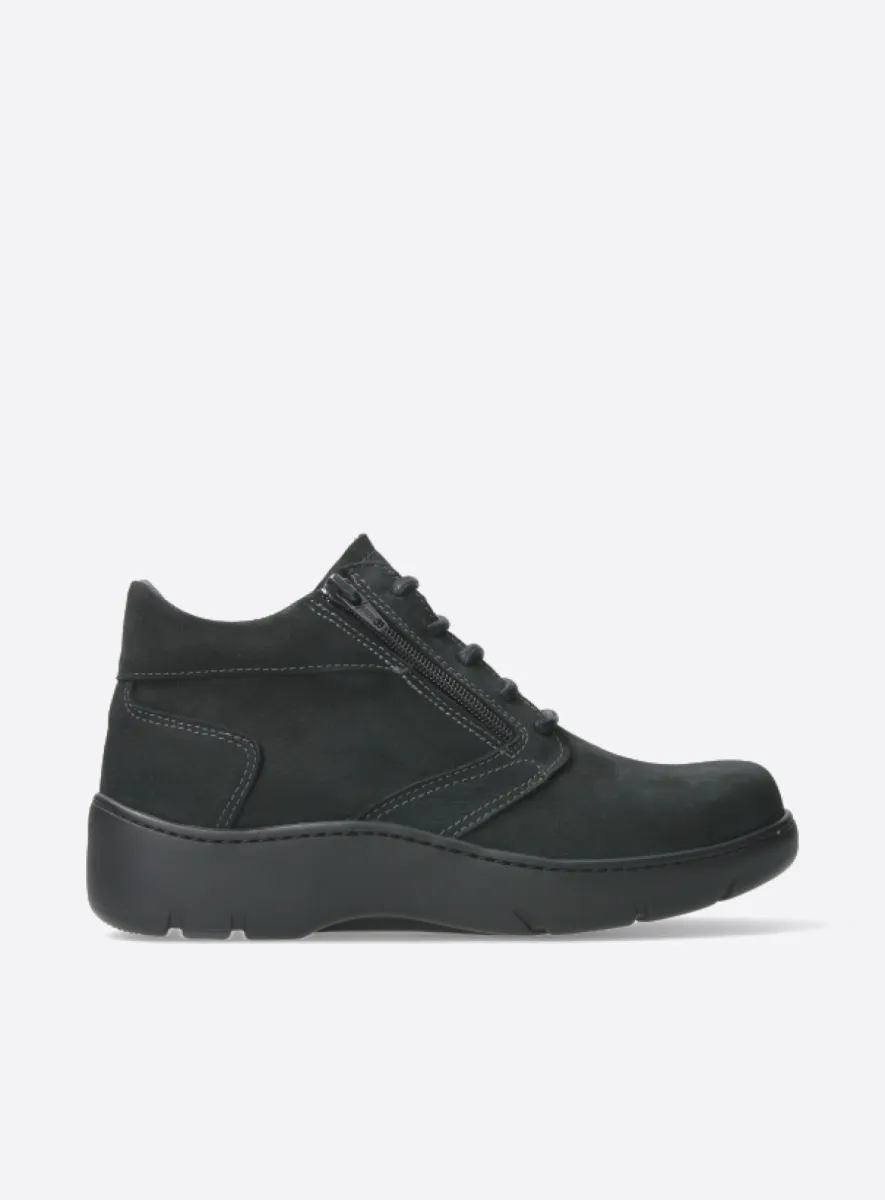 Wolky Annemarie - Nubukleder schwarz Schnürschuhe für damen