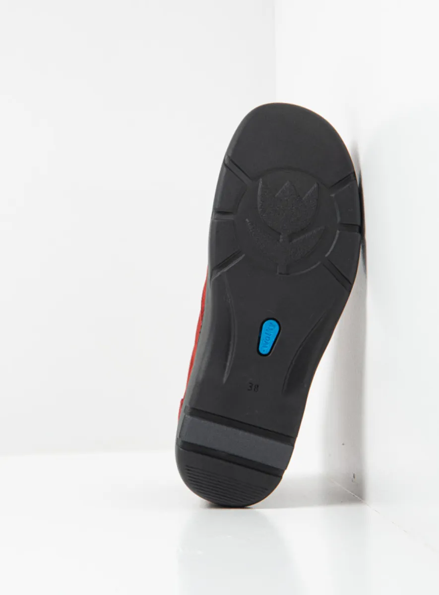 Wolky Schnürschuhe 03257 Annemarie 11553 Nubukleder kirschrot