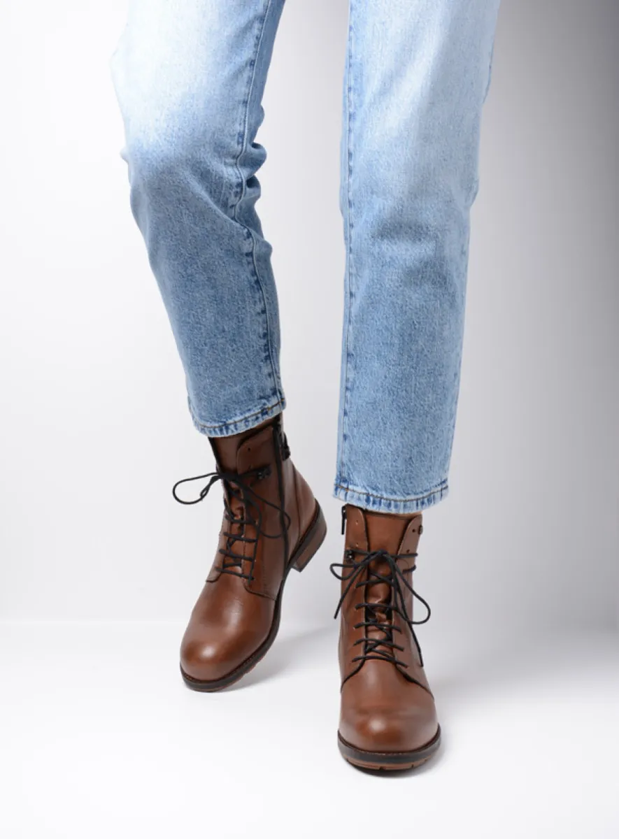 Wolky Stiefeletten 04444 Murray+ 20430 Leder cognac