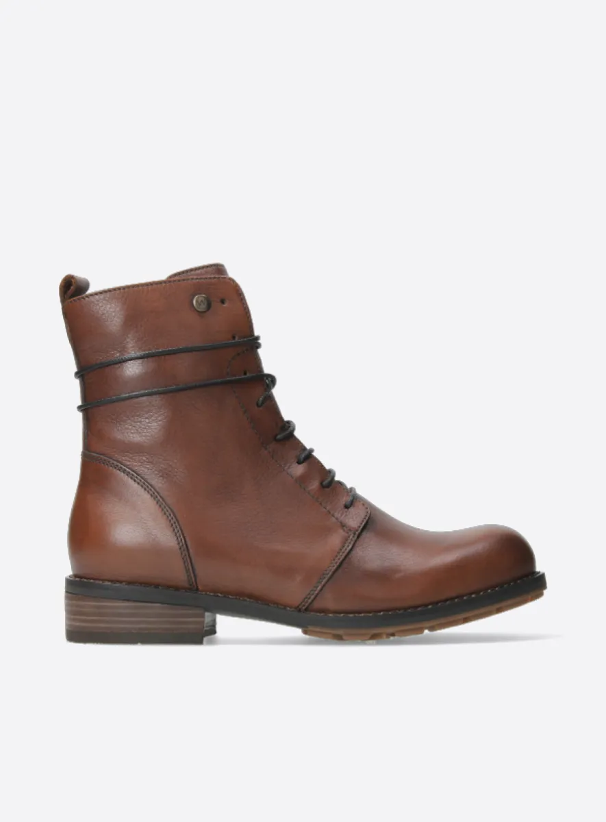 Wolky Murray+ - Leder cognac Schnürschuhe für damen
