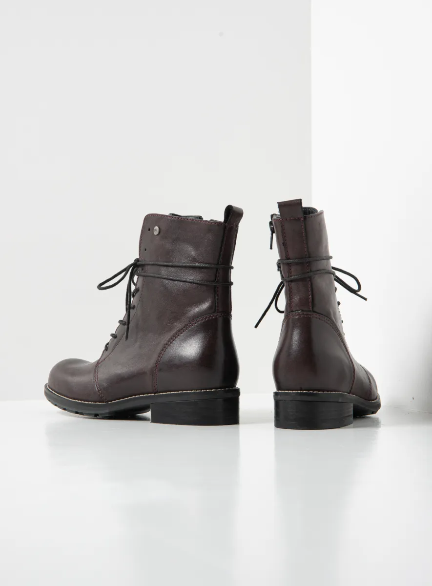 Wolky Murray+ - Leder bordeauxrot Atmungsaktive Schuhe für damen
