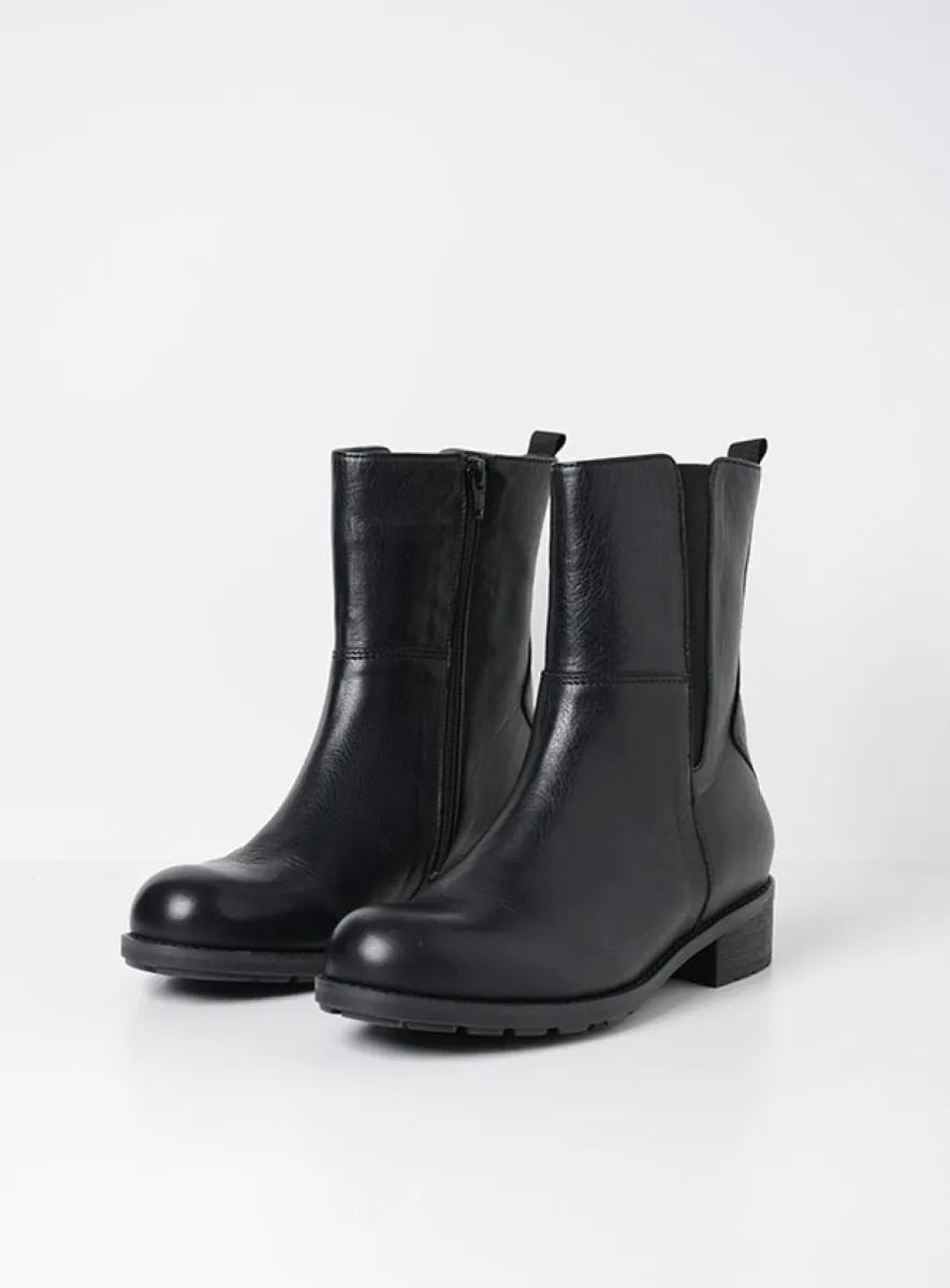 Wolky Neola - Leder schwarz Stiefel für damen