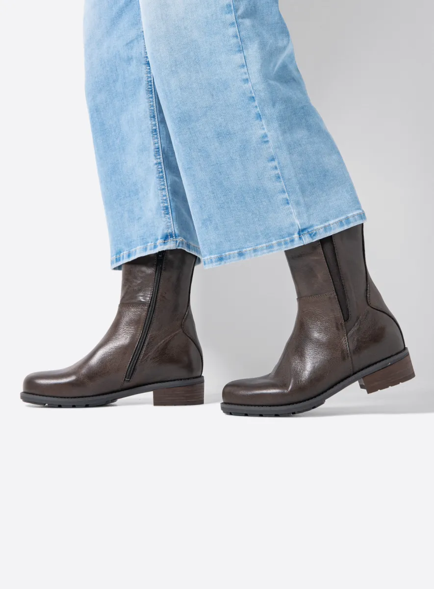 Wolky Stiefel 04450 Neola 38300 Leder braun