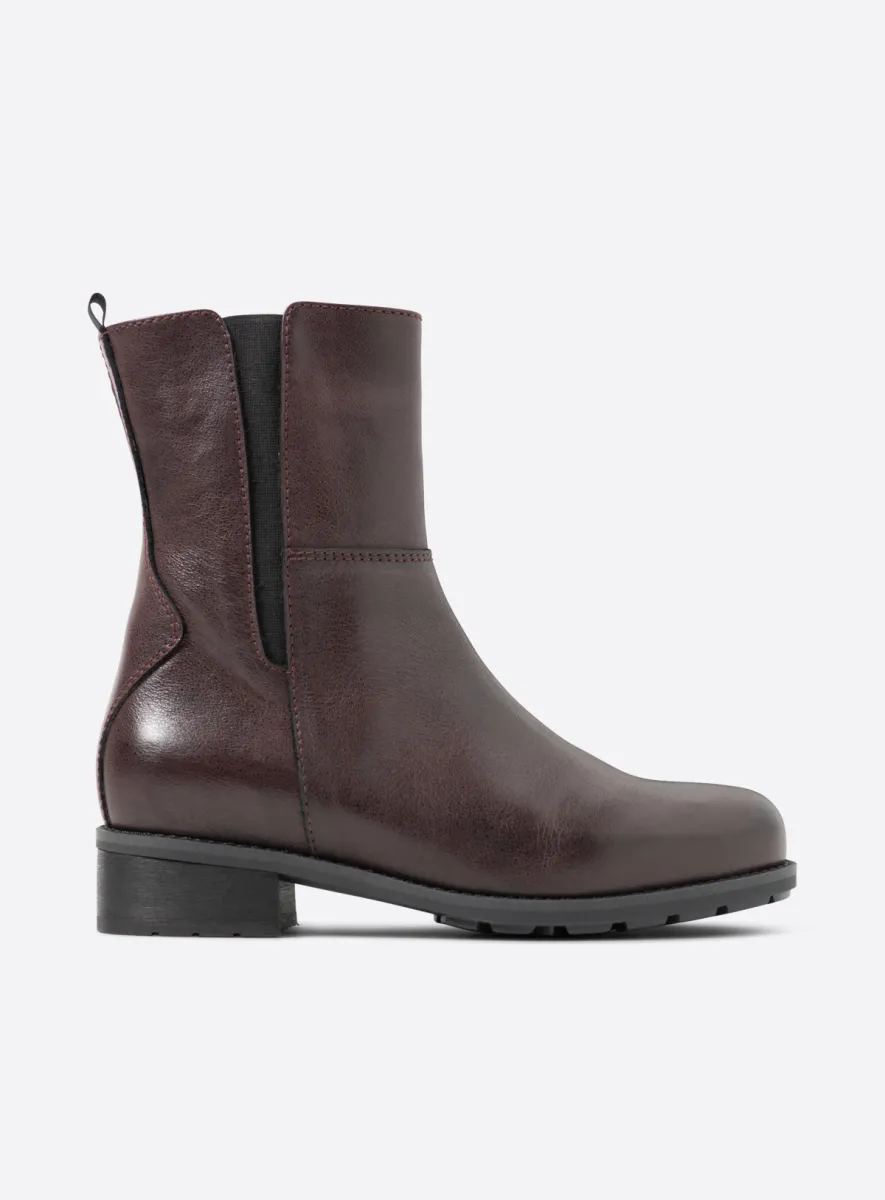 Wolky Neola - Leder bordeauxrot Stiefel für damen