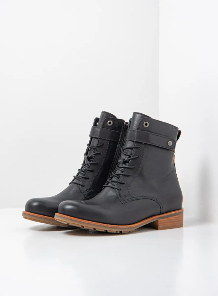 Wolky Sutton - Leder schwarz Atmungsaktive Schuhe für damen