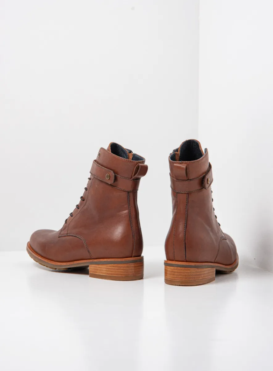 Wolky Sutton - Leder cognac Atmungsaktive Schuhe für damen