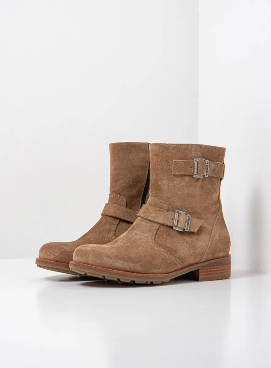 Wolky Devon - Veloursleder beige Stiefeletten für damen