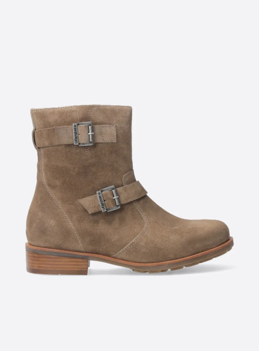 Wolky Devon - Veloursleder beige Stiefeletten für damen