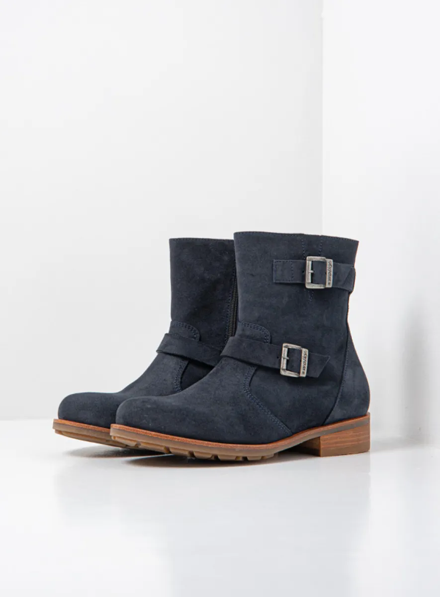Wolky Devon - Veloursleder blau Stiefeletten für damen
