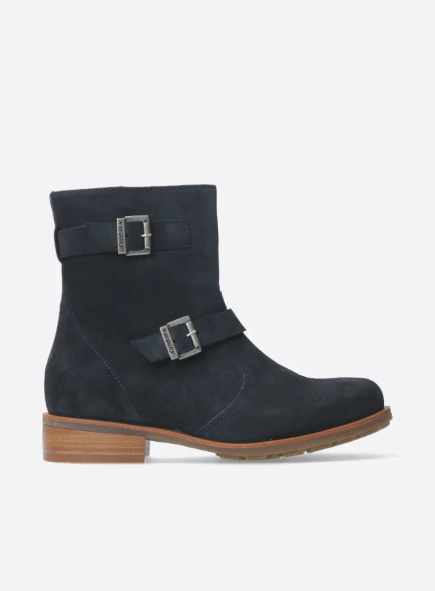 Wolky Devon - Veloursleder blau Stiefeletten für damen