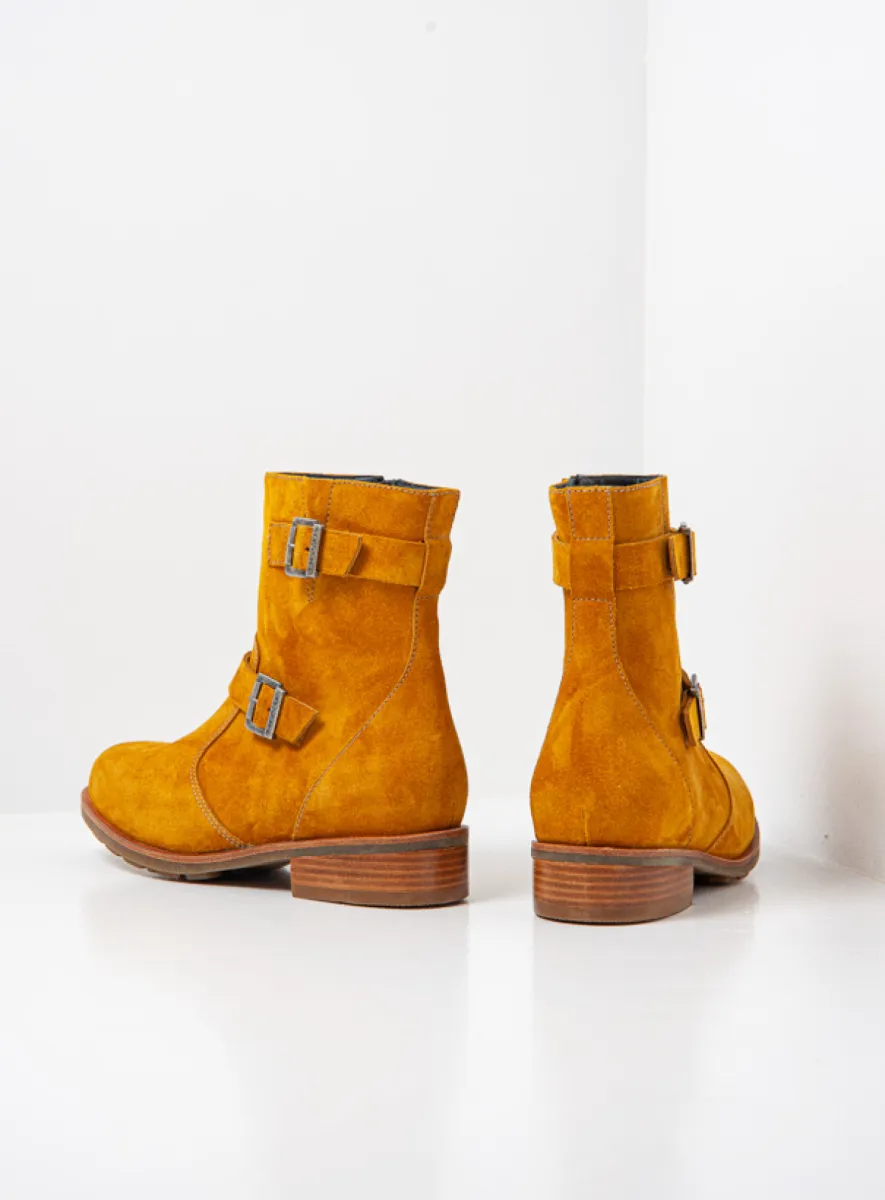 Wolky Stiefeletten 04486 Devon 40925 Veloursleder ocker