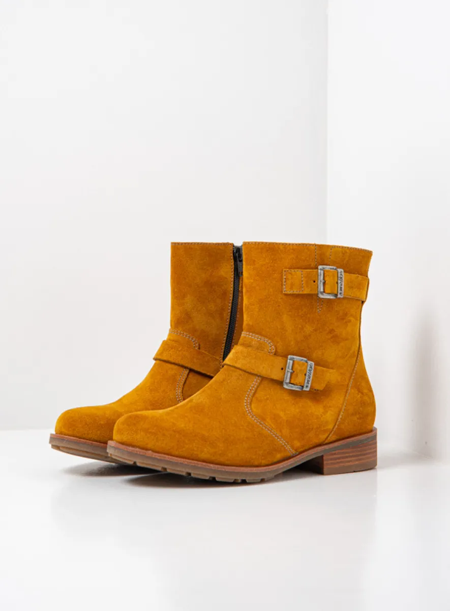 Wolky Devon - Veloursleder ocker Stiefeletten für damen