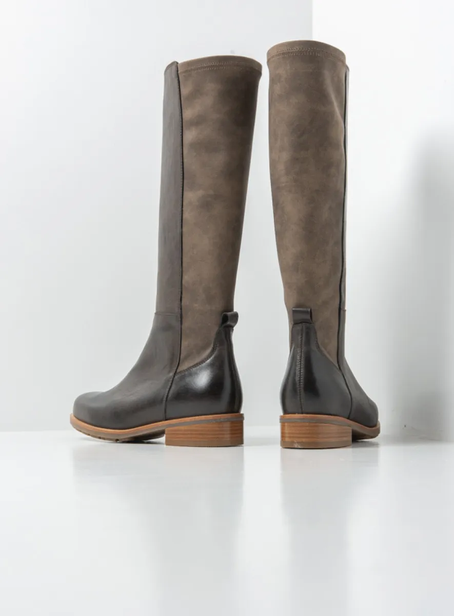 Wolky Hohe Stiefel 04487 Hampton 20300 Leder braun