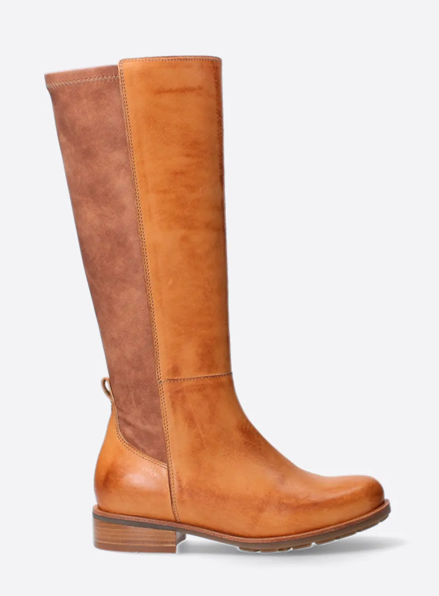 Wolky Hohe Stiefel 04487 Hampton 20420 Leder karamell
