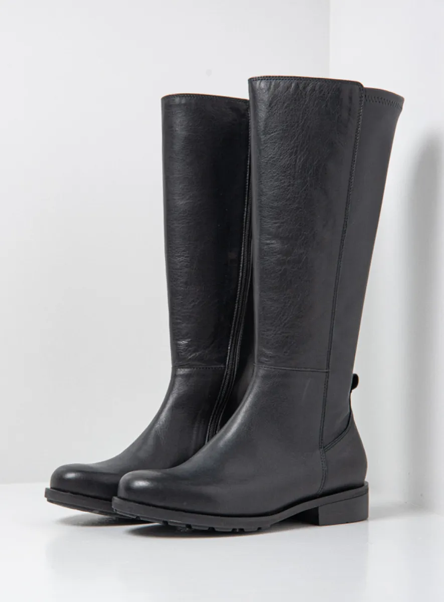 Wolky Hampton - Leder schwarz Stiefel für damen