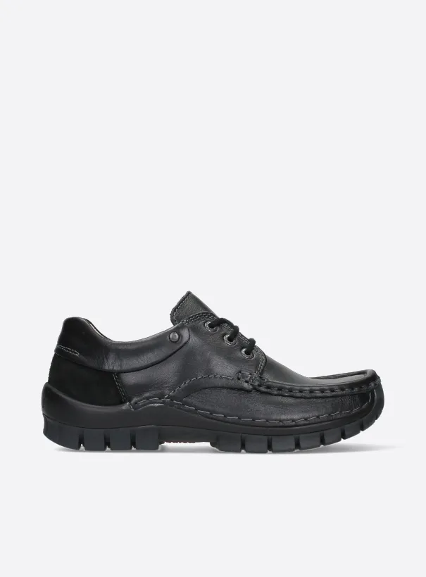 Wolky Fly Summer - Leder schwarz Schnürschuhe für damen