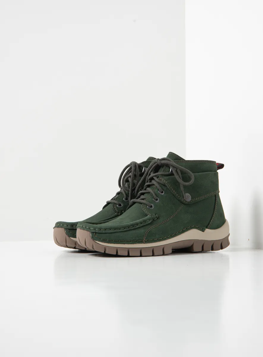 Wolky Jump - Nubukleder grün Atmungsaktive Schuhe für damen