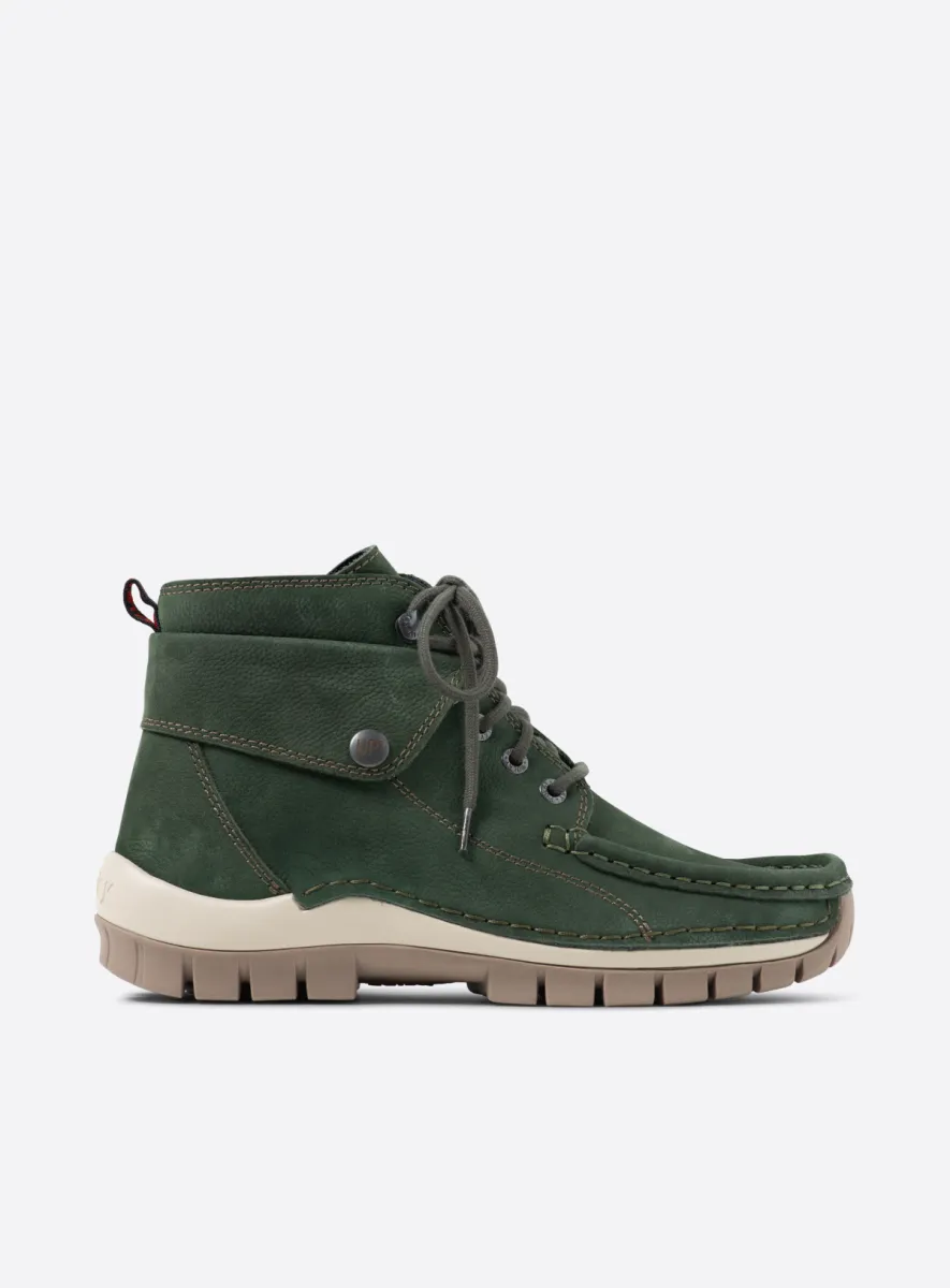 Wolky Jump - Nubukleder grün Atmungsaktive Schuhe für damen