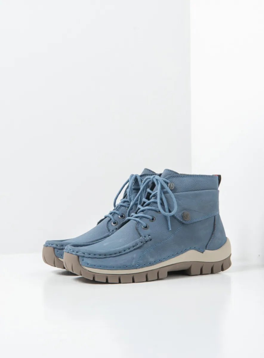 Wolky Jump - Nubukleder jeansblau Atmungsaktive Schuhe für damen