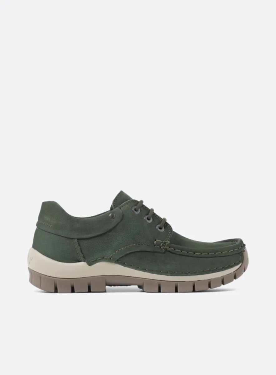 Wolky Schnürschuhe 04726 Fly 11719 Nubukleder grün