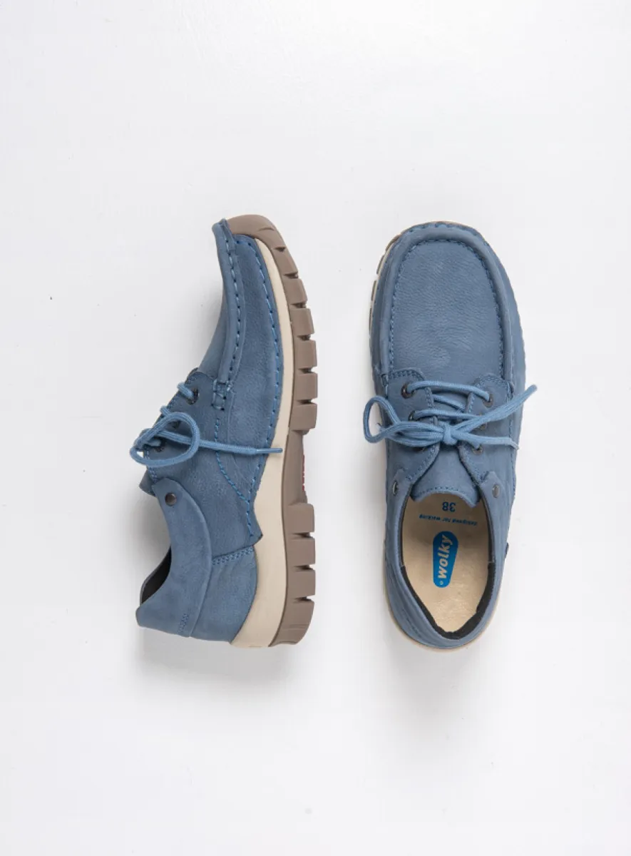 Wolky Fly - Nubukleder jeansblau Atmungsaktive Schuhe für damen
