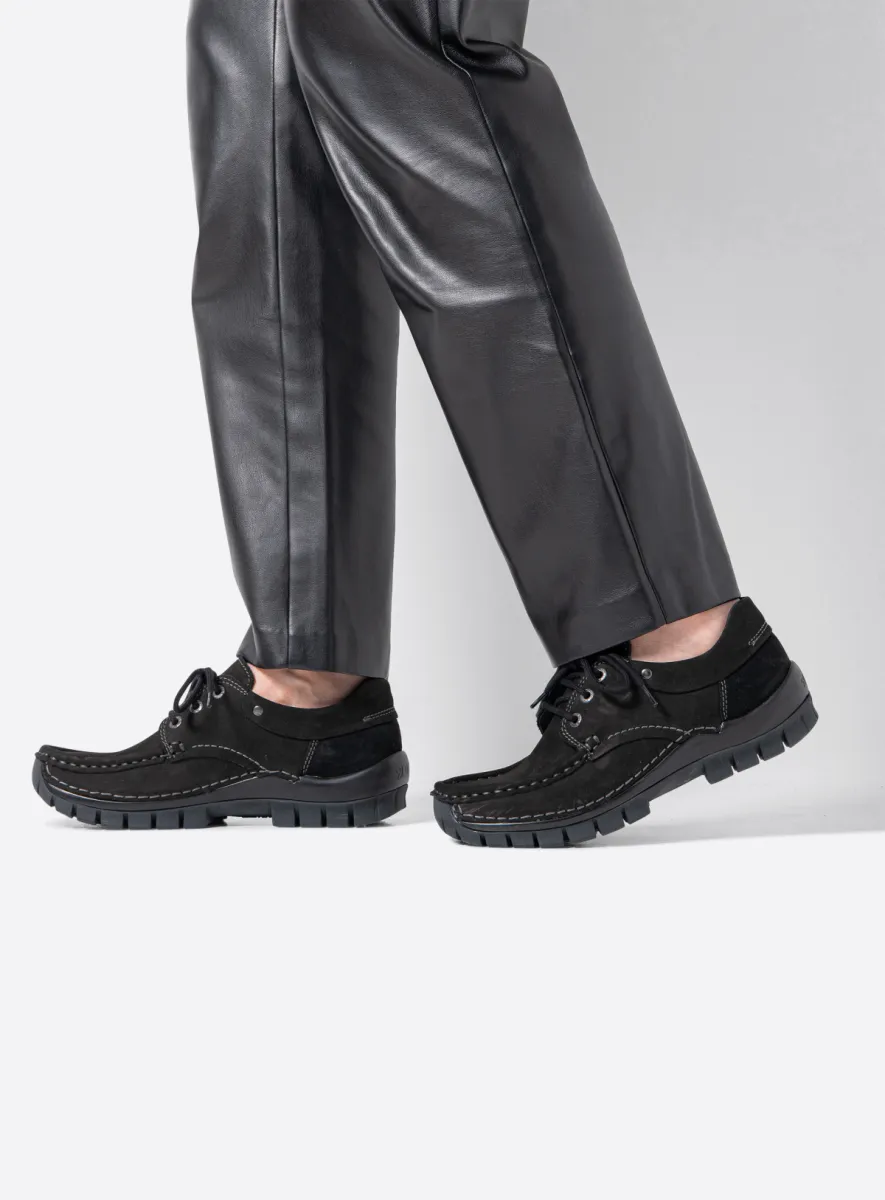Wolky Schnürschuhe 04726 Fly 16000 Nubukleder schwarz