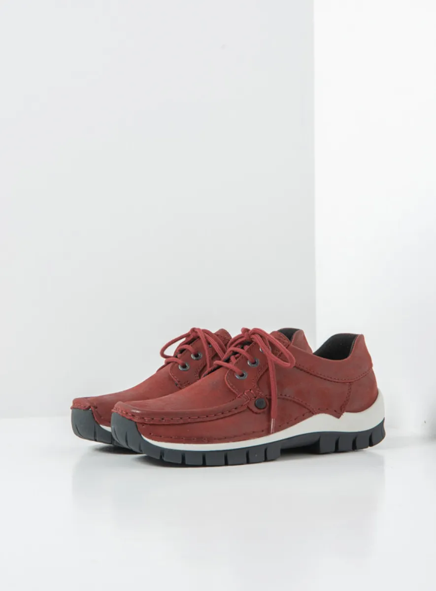 Wolky Seamy Fly - Effekt-Leder kirschrot Atmungsaktive Schuhe für damen