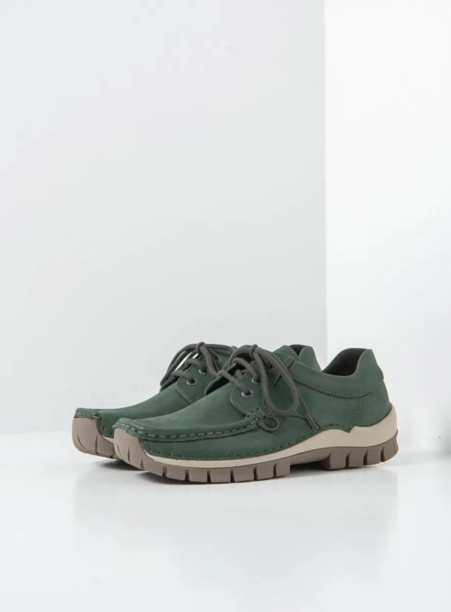 Wolky Seamy Fly - Effekt-Leder grün Atmungsaktive Schuhe für damen