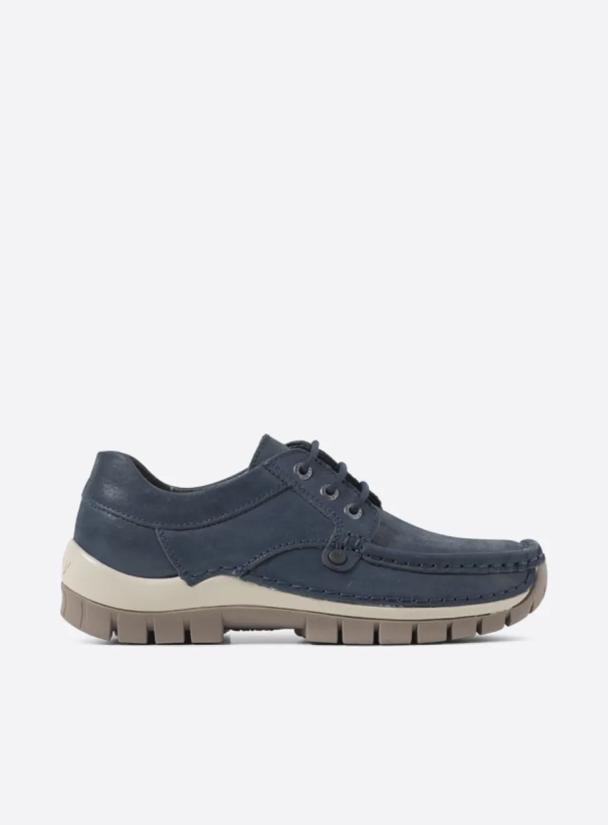 Wolky Seamy Fly - Effekt-Leder denimblau Atmungsaktive Schuhe für damen