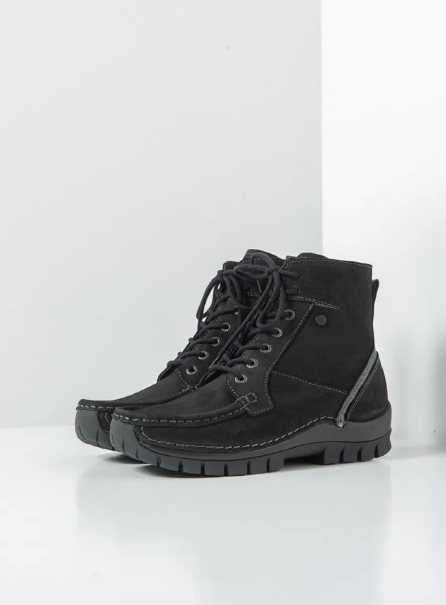 Wolky Vibe - Nubukleder schwarz Atmungsaktive Schuhe für damen