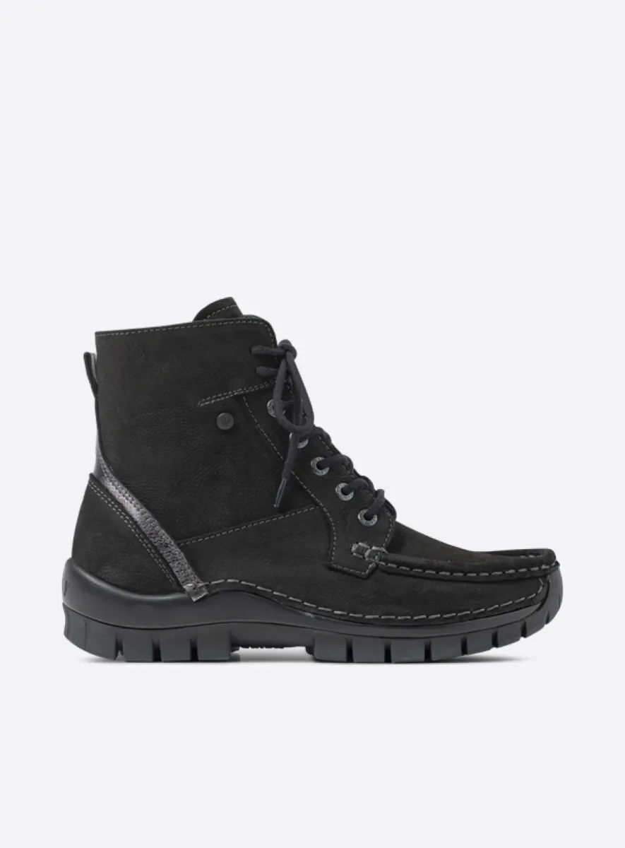 Wolky Vibe - Nubukleder schwarz Atmungsaktive Schuhe für damen