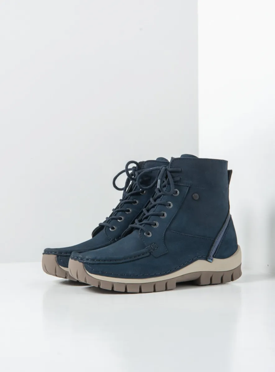 Wolky Vibe - Nubukleder blau Atmungsaktive Schuhe für damen