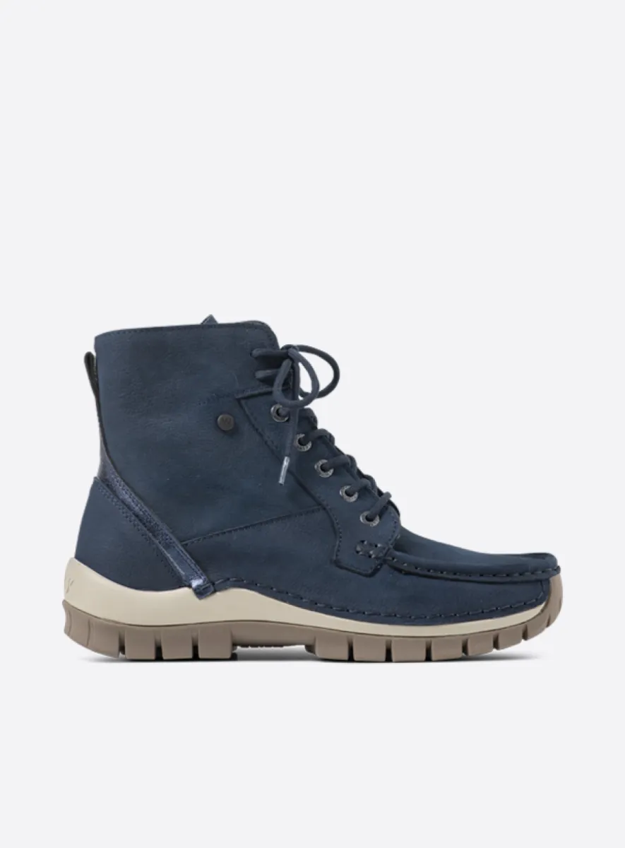 Wolky Vibe - Nubukleder blau Atmungsaktive Schuhe für damen