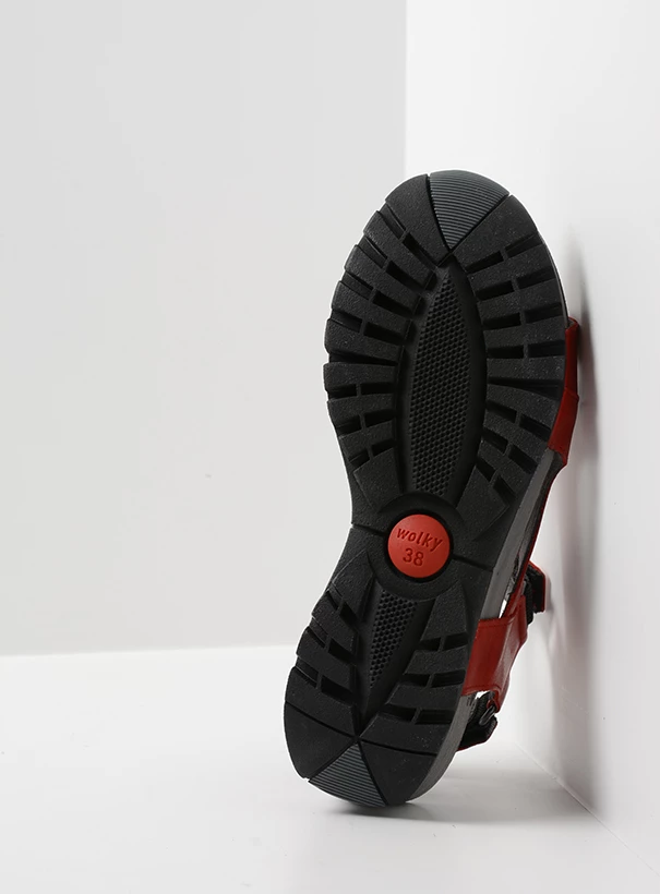 wolky sandalen 05450 cradle 30500 rood leer sole